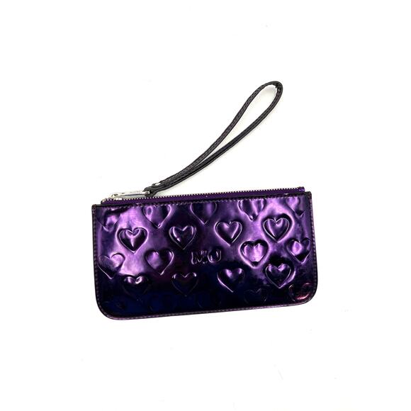 Marc by Marc Jacobs Mirror Heart Wristlet Wallet Faux Patent Leather - Picture 6 of 6